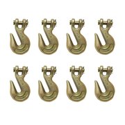 Tie 4 Safe G70 3/8" Clevis Grab Hooks Tow Chain Hook Flatbed Truck Trailer Tie Down, 8PK FH406-38-8